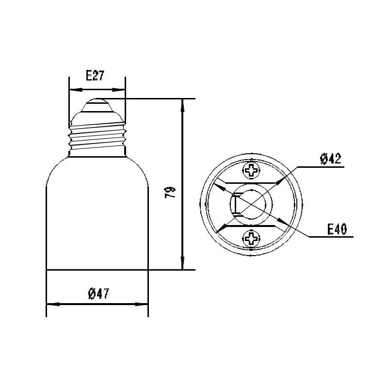 Adaptateur E40 vers E27