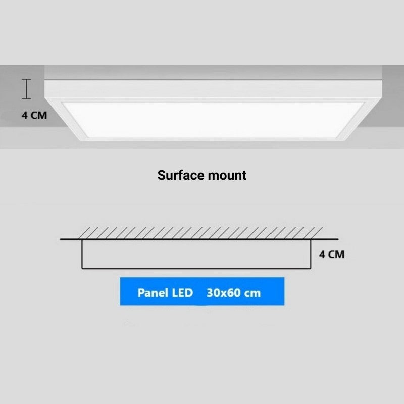 Dalle LED 60x30 24W en saillie 4000K