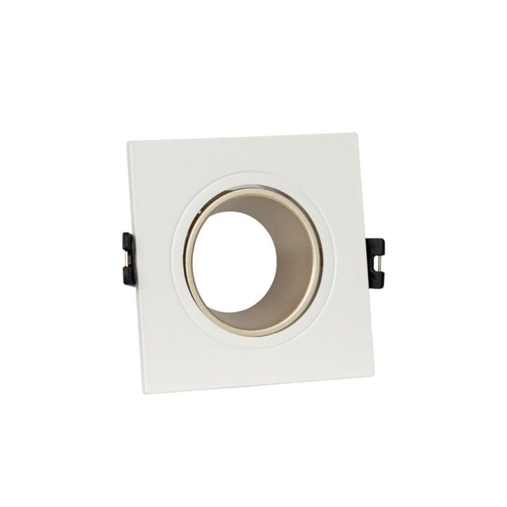 Collerette downlight carrée orientable GU10 / MR16 - Faible indice UGR - Coupe Ø75 mm