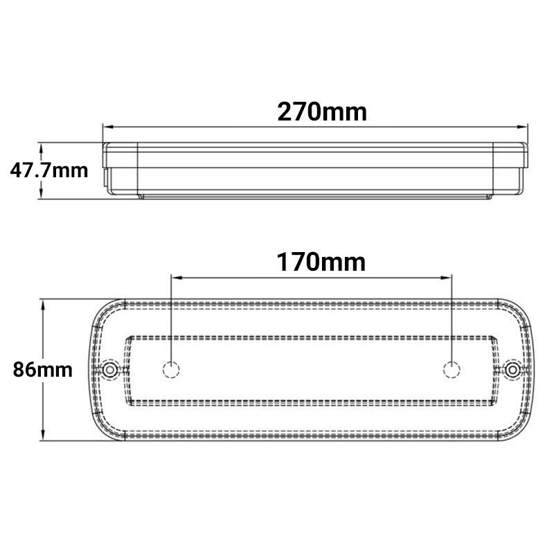 Bloc de secours LED étanche IP65 3W 3h d'autonomie