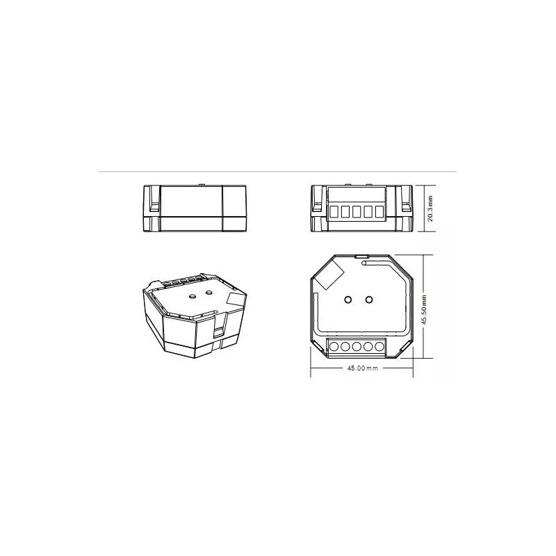 Regulador monocromático DALI y PUSH - 400W - 1 canal - 100-240V AC - Sunricher