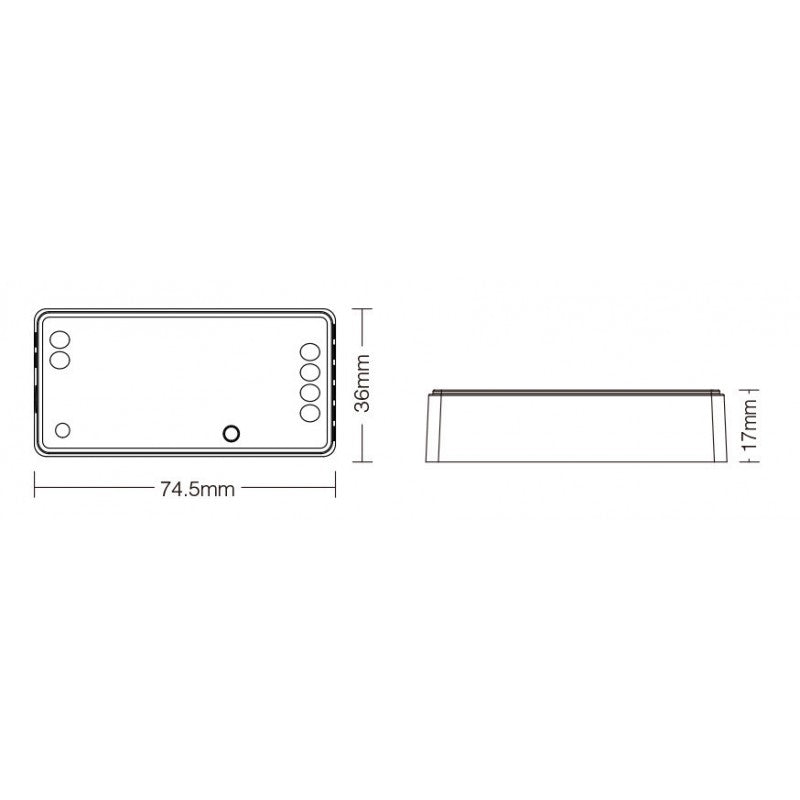 Controlador de tira LED RGB 3 en 1 - RGBW - RGB+CCT - 12/24 V CC - 2,4 G - MiBoxer - FUT037S+