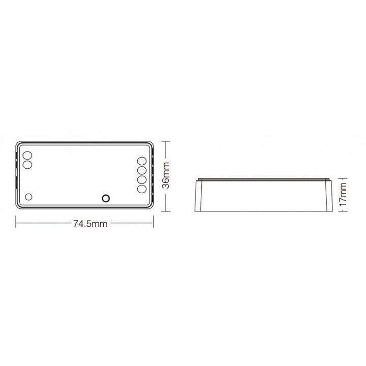 Controlador de tira LED RGB 3 en 1 - RGBW - RGB+CCT - 12/24 V CC - 2,4 G - MiBoxer - FUT037S+