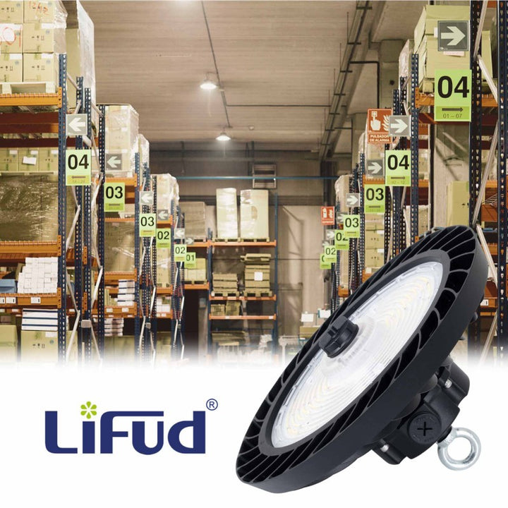 Suspension industrielle LED UFO - 200W - CCT - Driver LIFUD - IP65 - Garantie 5 ans