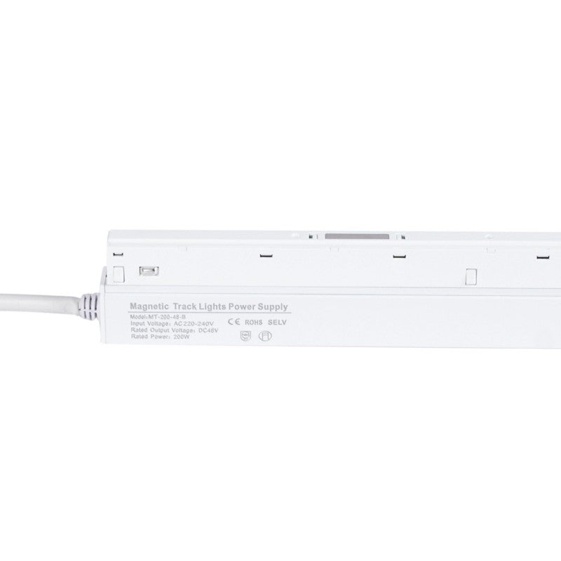 Fuente de alimentación con riel magnético de 48 V y 200 W, color blanco