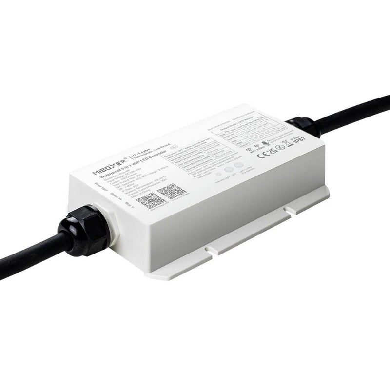 Controlador de tira LED 5 en 1 a prueba de agua - 12-48 V CC - 2,4 G - WiFi - MiBoxer - IP67 - WL5-WP