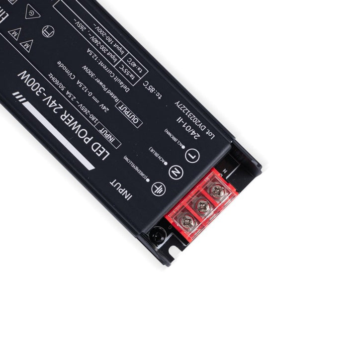 Alimentation LED 24V 300W extra-plate - 12.5A - Haute efficacité - IP20