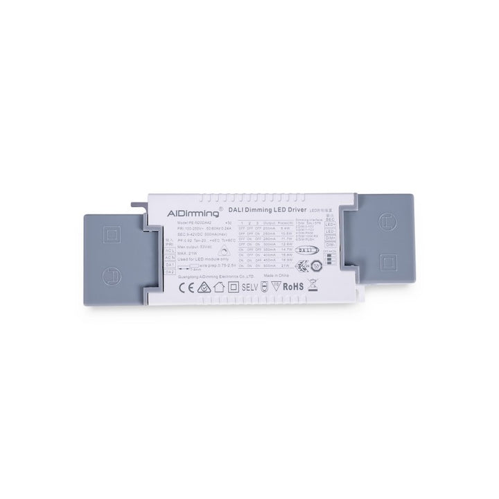 Controlador LED regulable DALI, PUSH, 1/0-10 V - Corriente múltiple (200-500 mA)