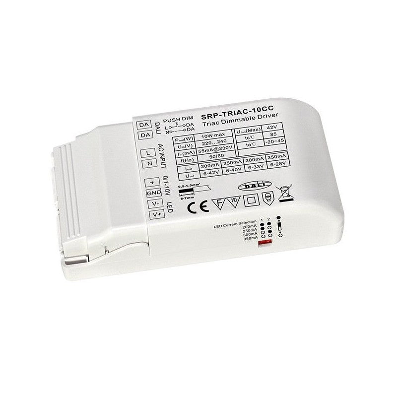 Driver Dimmable TRIAC DALI PUSH 0/1-10V 10W (200-350mA)