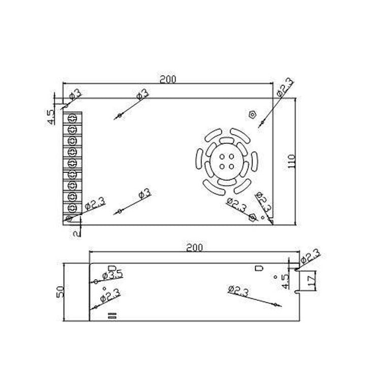 Fuente de alimentación conmutada de 350 W, 12 V CC, 24,5 A