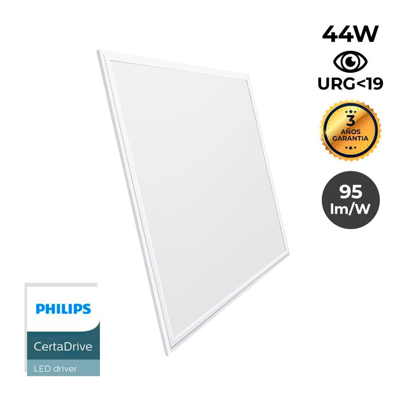 Dalle led 60x60  LED PHILIPS DRIVER 44W - UGR19 4000 K -Driver dimmable DALI - PUSH - 0-10V 9-42VDC