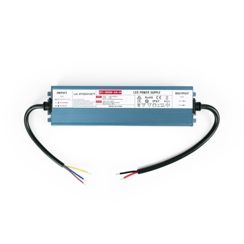 Alimentation LED 24V étanche 100W extra-plate - 4.2A - IP67