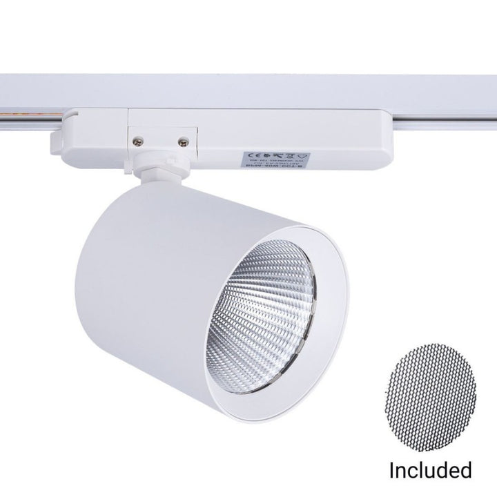 Projecteur LED sur rail  monophasé CCT - 40W - IRC 90 - Blanc