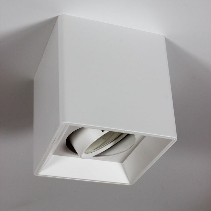 Applique plafond carrée en polycarbonate - Orientable - GU10