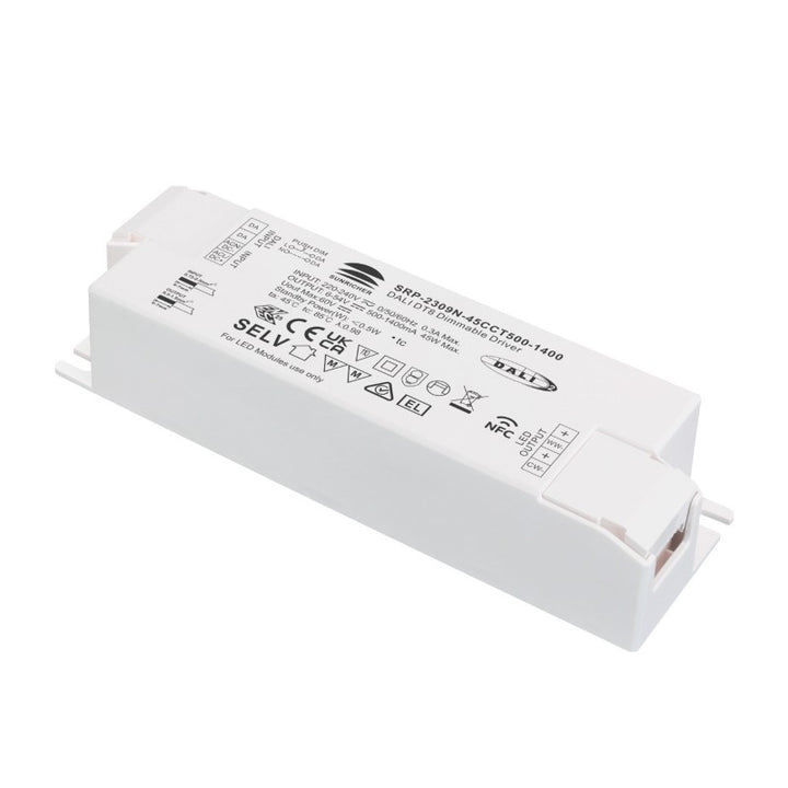 Driver regulable DALI DT8 CCT 220-240V - Salida 6-54V DC - 500-1400mA - 45W