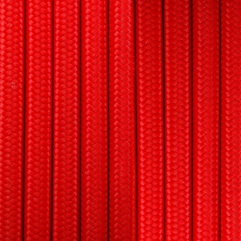 Cable redondo recubierto de algodón rojo