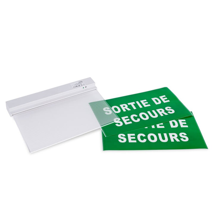 Bloc autonome d'éclairage de sécurité avec pictogramme "SORTIE DE SECOURS" - Encastrable