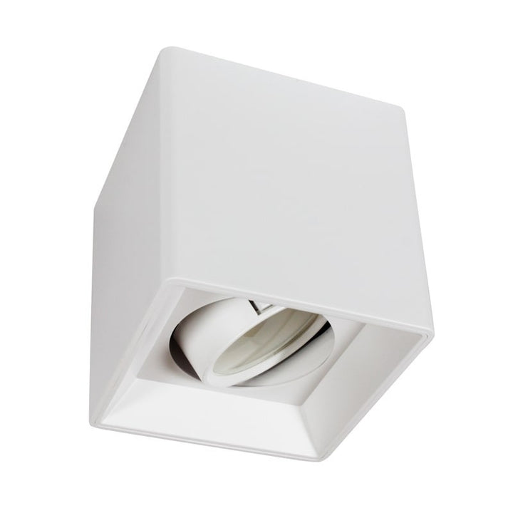 Applique plafond carrée en polycarbonate - Orientable - GU10