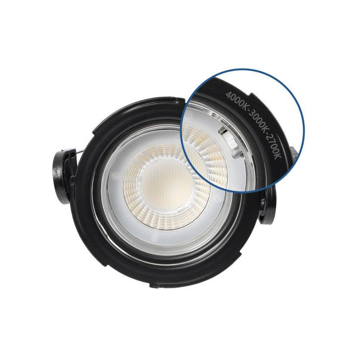 Spot encastrable LED CCT - 6W - Dimmable TRIAC - Ø68mm - IP65 - Blanc