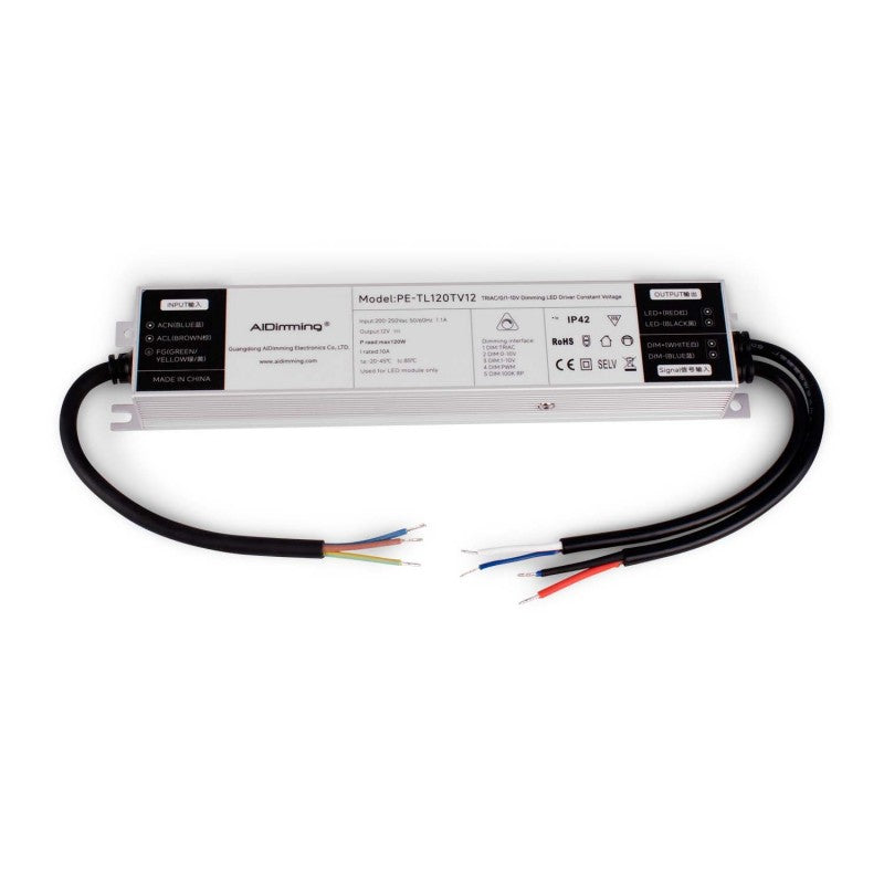 Fuente de alimentación LED regulable TRIAC/0-10V 200-250V - Salida 12V - 10A - 120W