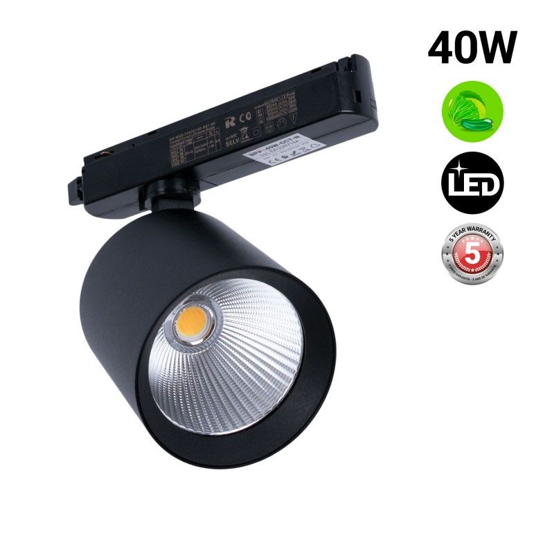 Foco LED para carril monofásico - Especial para primeras producciones - 40W