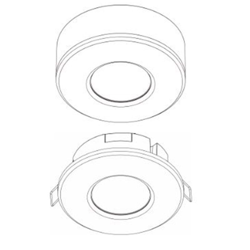 Sensor de movimiento por microondas 2 en 1 (superficie/integrado) 360º