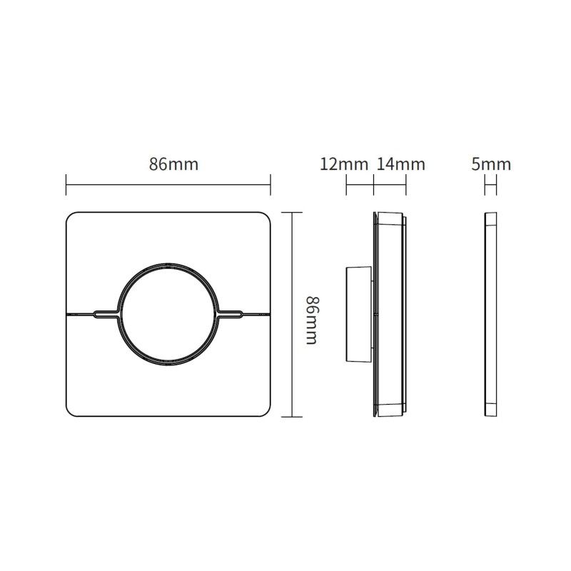 Panneau de commande RF avec molette - CCT - 4 scènes - Mi Light - 2.4GHz