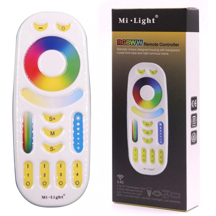 Mando a distancia LED RGB+CCT - 4 zonas - BLANCO - FUT092 - Mi-Light