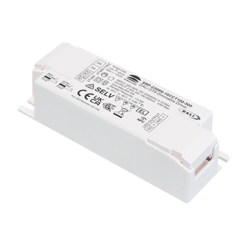 Driver DALI DT8 dimmable CCT 220-240V - Sortie 3-42V DC - 100-500mA - 10W