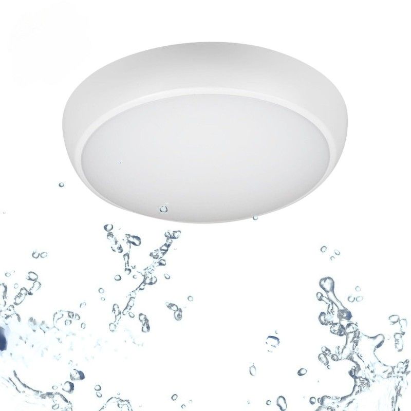 Plafón LED estanco / iluminación de emergencia - CCT - Potencia regulable 12W-16W - Ø31cm - IP65