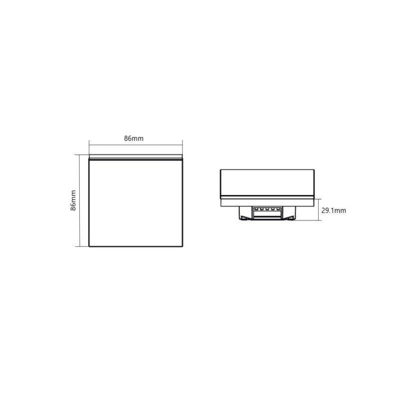 Panel tactile DALI monochrome - 4 zones - SUNRICHER