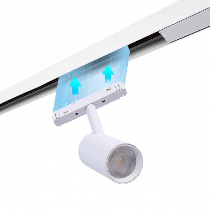 Spot LED CCT sur rail magnétique 48V - 6W - Mi Light - Blanc