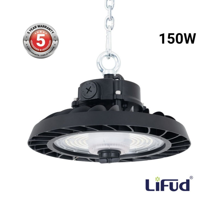 Lámpara colgante industrial LED UFO - 150W - CCT - Driver LIFUD - IP65 - Garantía 5 años