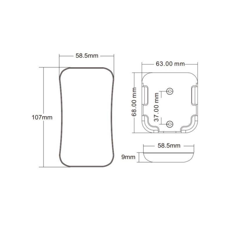 Télécommande RF pour contrôle de ruban LED RGB/RGBW SPI IC - 1 zone - RF 2.4G