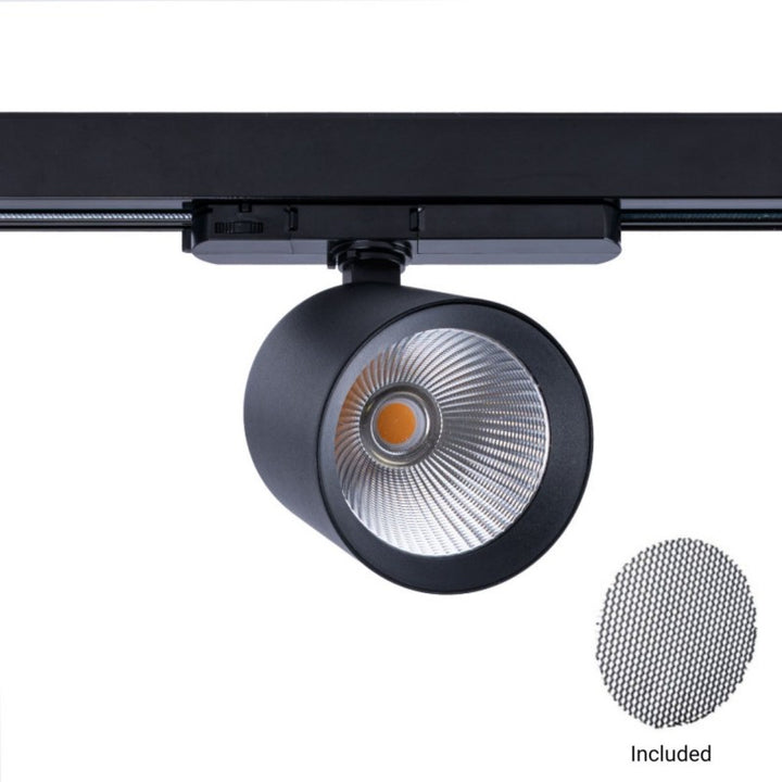 Projecteur LED sur rail triphasé 4000K - 40W - IRC 95 - Driver Philips Xitanium - Noir