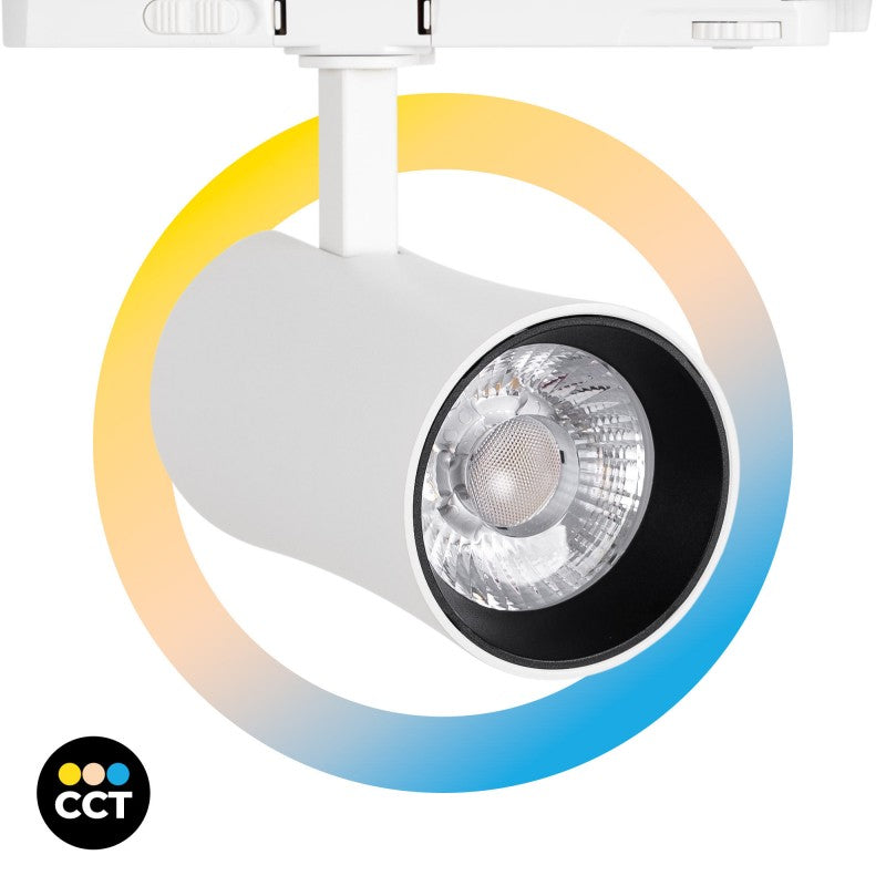 Proyector LED arquitectónico para carril trifásico - CCT - 20W - CRI 90 - Driver KGP