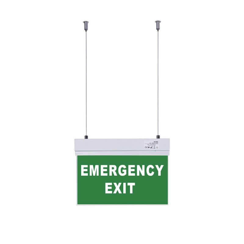 Bloc autonome d'éclairage de sécurité avec pictogramme "EMERGENCY EXIT" - Suspension