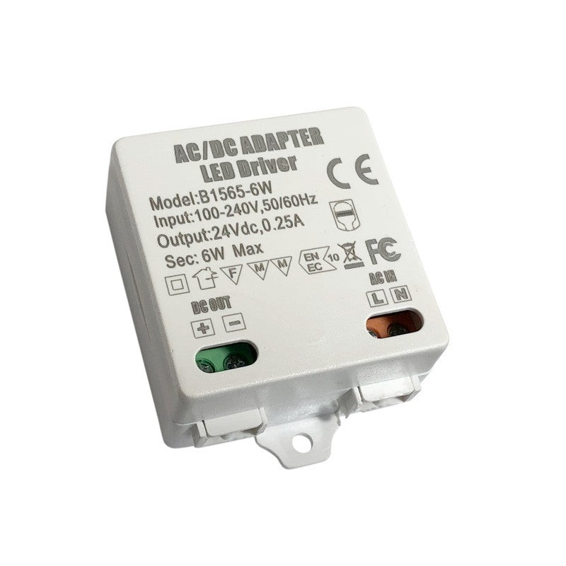 Fuente de alimentación LED 24 V CC 6 W 0,25 A 100-240 V