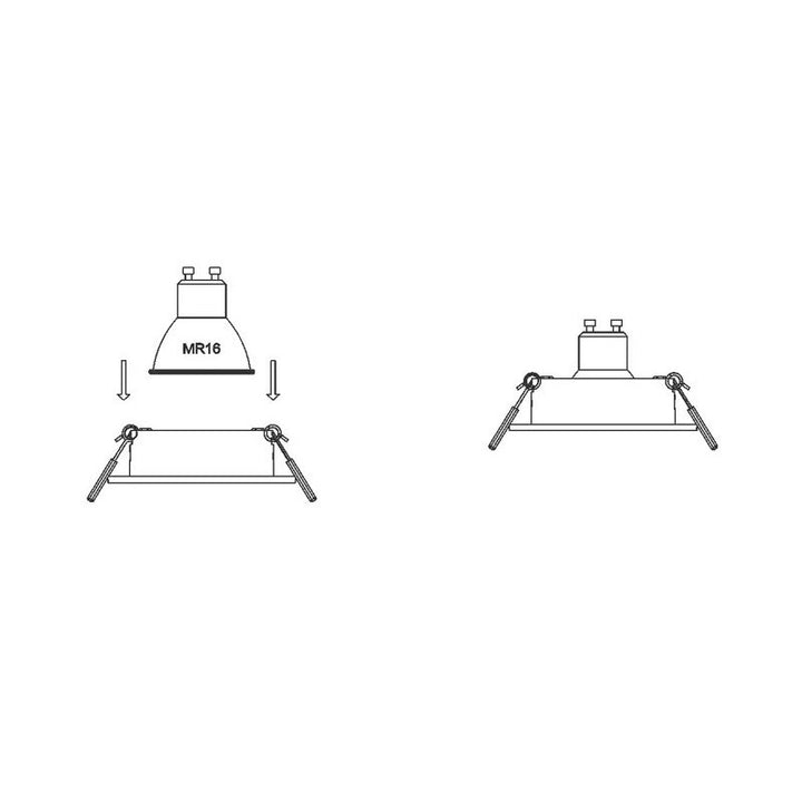 Support spot GU10 Ø75mm faible UGR