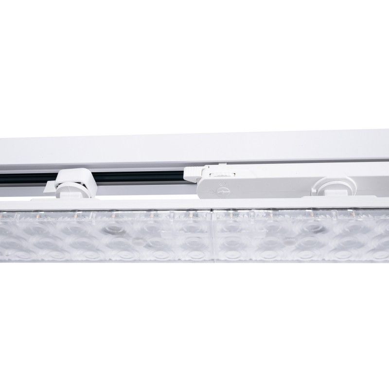 Luminaria lineal LED trifásica orientable 40W - CCT - IRC90 - Driver KGP - Blanco