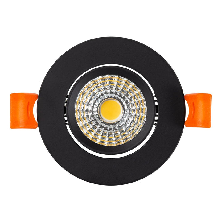 Spot Downlight  encastrable LED 5W Rond COB  Noir 4000K