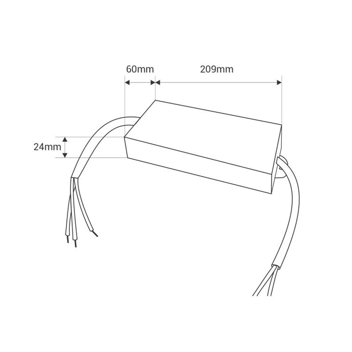 Alimentation LED 24V étanche 150W extra-plate - 6.3A - IP67