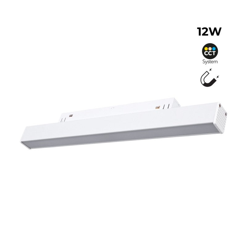 Spot linéaire opale sur rail magnétique CCT - 12W - Mi Light - Blanc