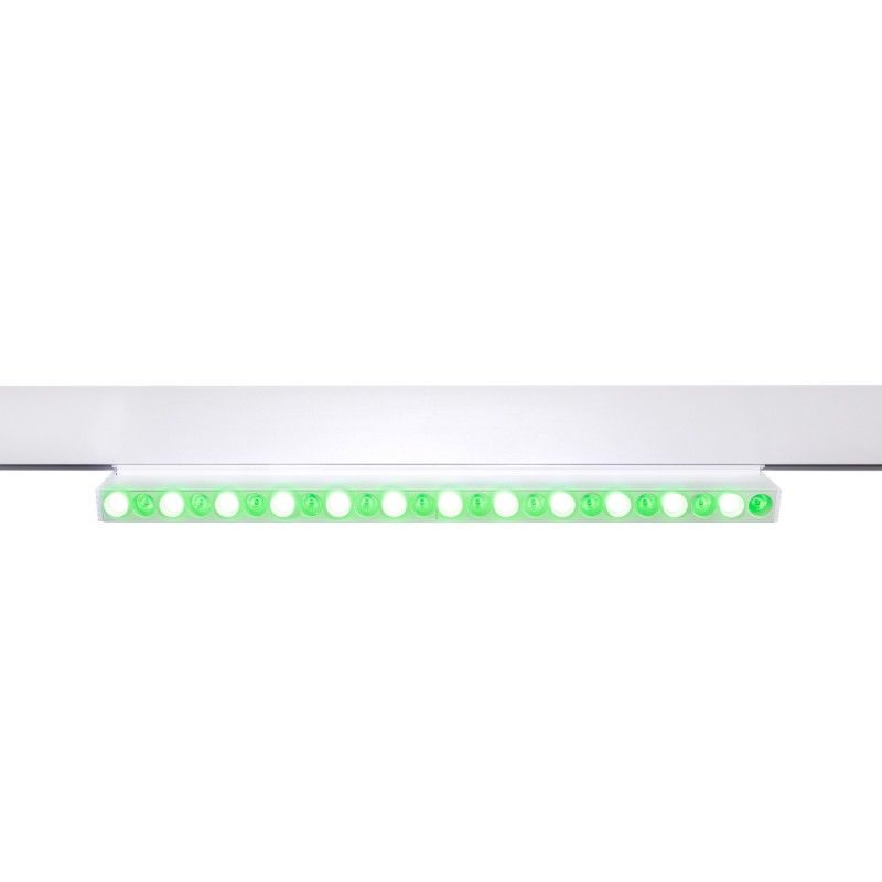 Spot linéaire orientable sur rail magnétique RGB + CCT - 12W - UGR18 - Mi Light - Blanc