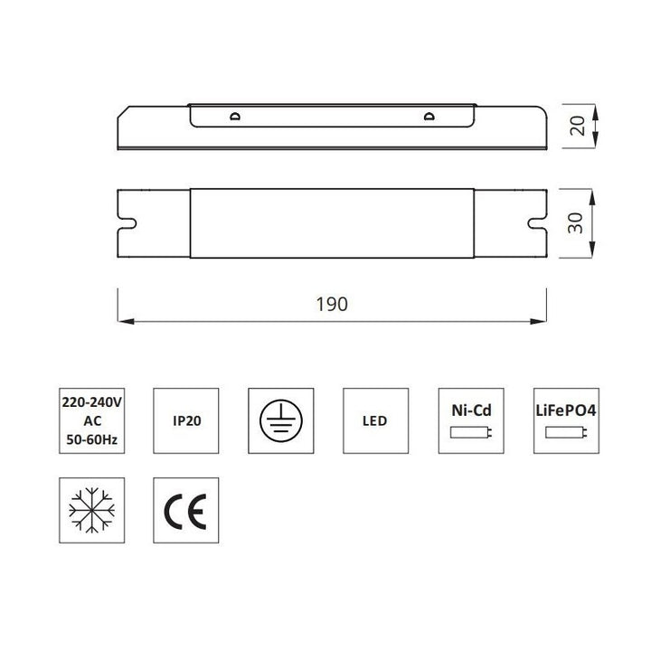 Batterie de conversion bloc de secours LED 4W AutoTest