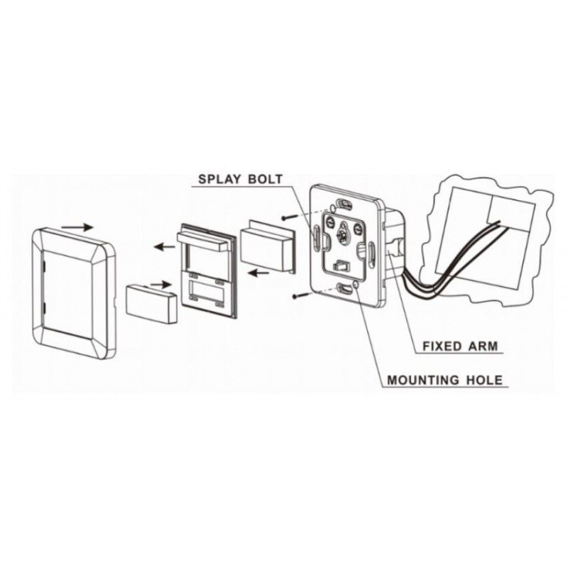 Detector de movimiento de pared PIR de 160º