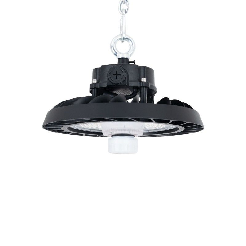 Suspension industrielle LED UFO 150W - CCT - Avec détecteur de mouvement - 170lm/W - Pilote LIFUD - IP65 - 5 ans de garantie