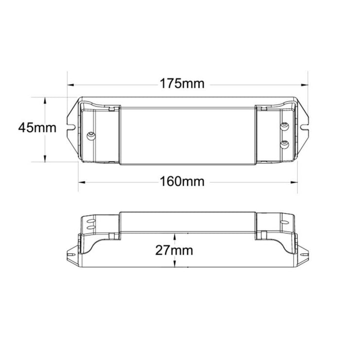 Contrôleur variateur CCT 12-48V DC - 16A (8A/canal) - RF 2.4G - Dimmer PUSH - Skydance