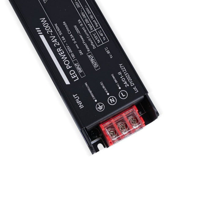 Alimentation LED 24V 200W extra-plate - 8.3A - Haute efficacité - IP20