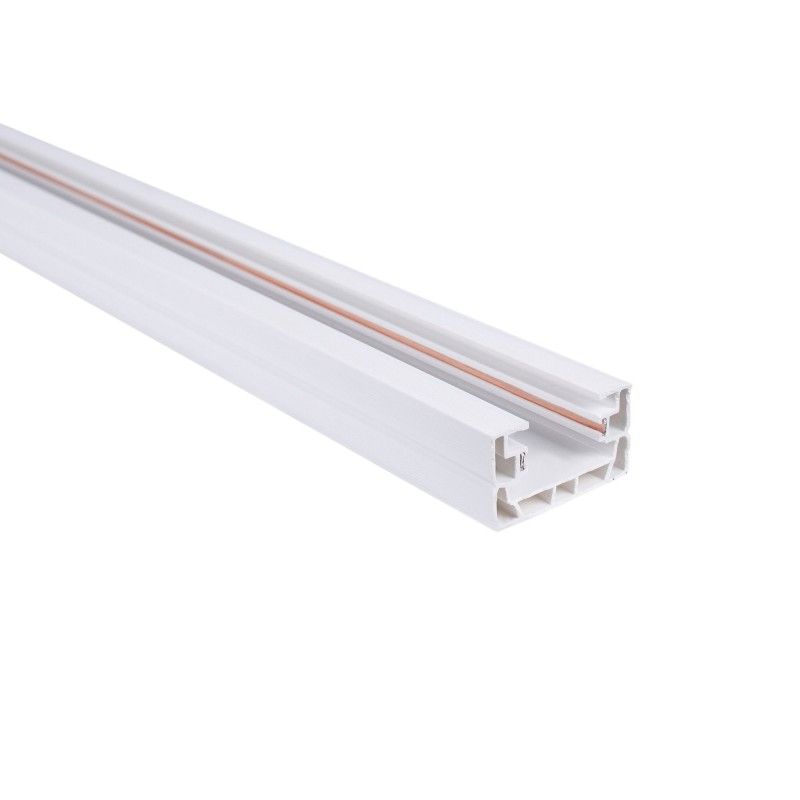 Carril monofásico de PVC para focos LED - Montaje en superficie - 2 metros